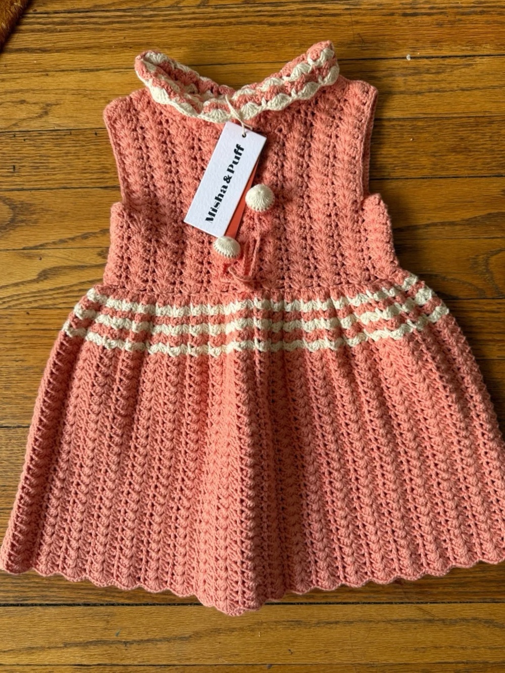 Misha and Puff Crochet Pink Dress